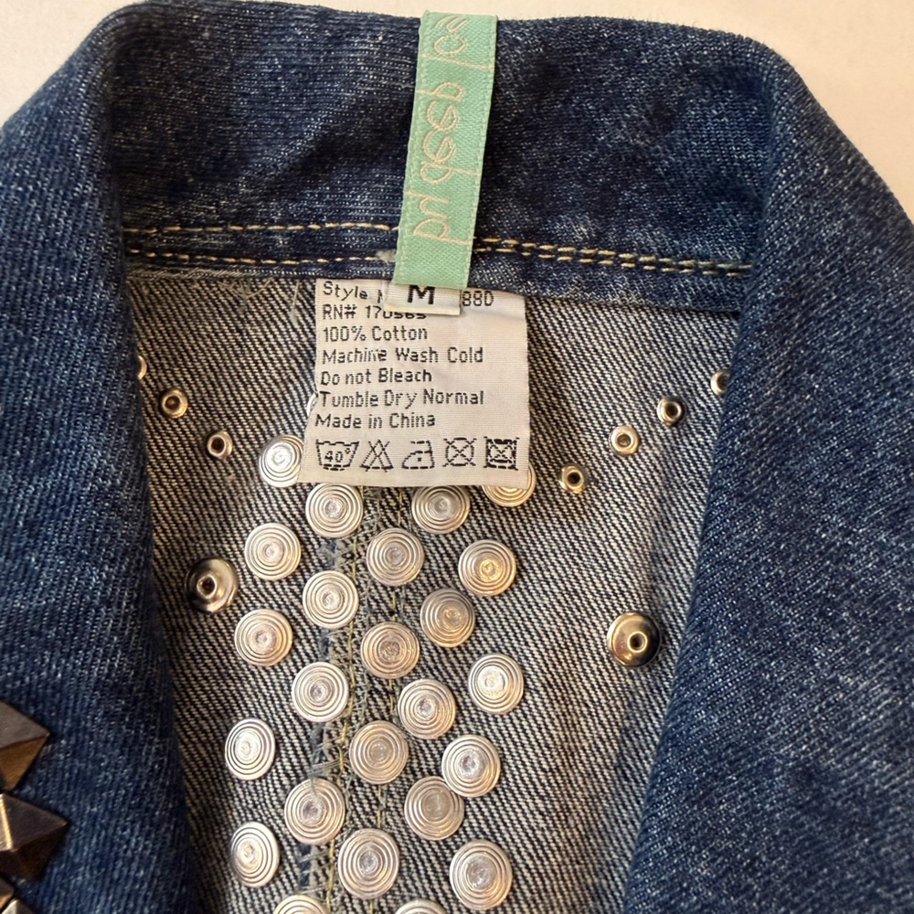 RARE By Deep Los Angeles HEAVILY Studded Denim Vest/Boutique Piece - Medium - Picture 2 of 9